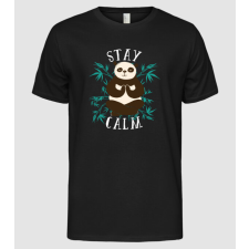Pólómánia Stay Calm Panda meditáció - Férfi Alap póló férfi póló