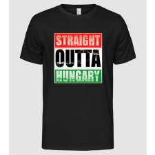 Pólómánia Straight Outta Hungary - Férfi Alap póló férfi póló