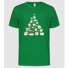 Pólómánia Sushi Karácsonyfa - Férfi Alap póló férfi póló