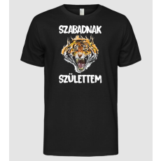 Pólómánia Szabadnak Születtem Tigris - Férfi Alap póló