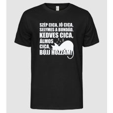 Pólómánia szép cica, jó cica fehér - Férfi Alap póló