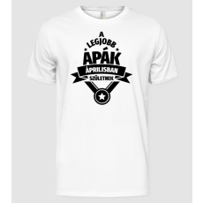 Pólómánia Szimpla Csillagos Szülinapos Apa ÁPRILIS - Férfi Alap póló