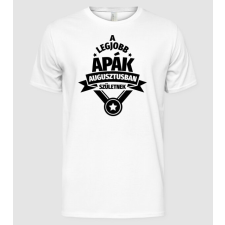 Pólómánia Szimpla Csillagos Szülinapos Apa AUGUSZTUS - Férfi Alap póló férfi póló