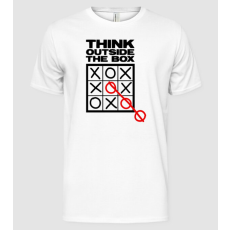 Pólómánia Think outside the box.eps - Férfi Alap póló