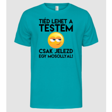 Pólómánia Tiéd lehet a testem (fekete) - Férfi Alap póló