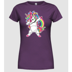 Pólómánia Unicorn Dab - Női Kerek nyakú Póló