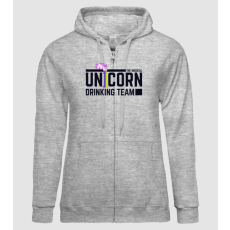 Pólómánia Unicorn Drinking Team - Női Cipzáros Pulcsi