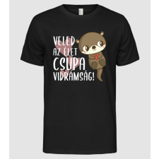 Pólómánia Vidrák_fiú vidra fehér szöveg - Férfi Alap póló férfi póló
