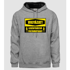 Pólómánia Vigyázat, legénybúcsú! - Férfi DUO Kapucnis Pulcsi férfi póló