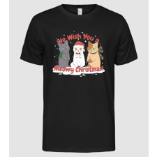 Pólómánia We wish You a Meowy Christmas - Férfi Alap póló férfi póló