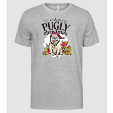 Pólómánia We wish You a Pugly Christmas mopszos póló - Férfi Alap póló férfi póló