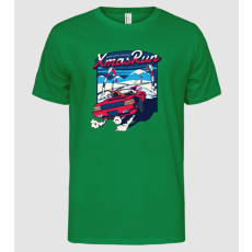 Pólómánia Xmas Outrun Retro Játék Karácsony - Férfi Alap póló