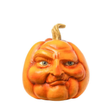 Poly Halloween tök arccal poly narancs 32cm dekoráció