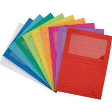  Pólyás iratgyűjtő Exacompta A/4 120g vegyes színek ablakos mappa