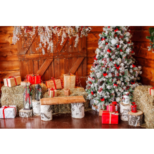 Polyester fotó háttér. Karácsonyi stúdió háttér 210cm x 250cm plsd-439 háttérkarton