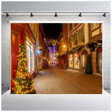 Polyester fotó háttér. Karácsonyi stúdió háttér 210cm x 250cm plsd-566 háttérkarton