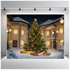 Polyester fotó háttér. Karácsonyi stúdió háttér 210cm x 250cm plsd-586 háttérkarton