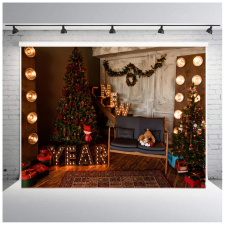 Polyester fotó háttér. Karácsonyi stúdió háttér 210cm x 250cm plsd-628 háttérkarton