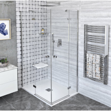 Polysan FORTIS LINE szögletes zuhanykabin 1000x800mm, sarokbelépős kád, zuhanykabin