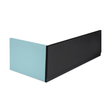 Polysan PLAIN 150, előlap, jobbos, 150x59cm, matt fekete fürdőkellék