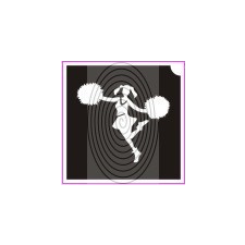 Pom-pom lány (csss0108) csillámtetoválás