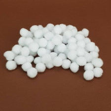 Pompon 1,5cm 20db/cs. fehér dekorációs kellék