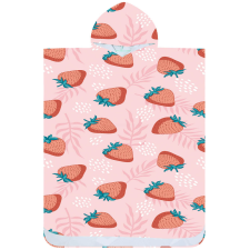 Poncsó törölköző STRAWBERRIES rózsaszín 80×145 cm lakástextília