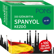PONS 333 szókártya SPANYOL kezdő + 100 online feladat nyelvkönyv, szótár
