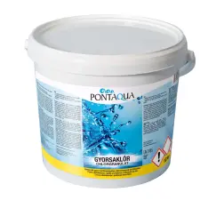 Pontaqua Gyorsaklór gyorsan oldódó klóros fertőtlenítószer 10 kg medence kiegészítő