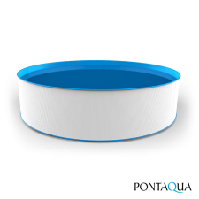 Pontaqua VELENCE merevfalú medence 4,6 m kör, fehér medence