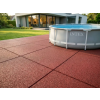 Poolx Gumilap medence alá, Poolx Safety, 100×100×3 cm, 31kg/m2, vörös, csúszáscsökkentő, ütéscsillapító, időjárásálló, esésvédő, kertbe, játszótérre