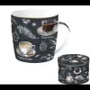  Porcelán bögre 350ml, fémdobozban, Barista