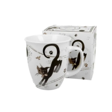  Porcelán bögre - 500ml - Charming Cats bögrék, csészék