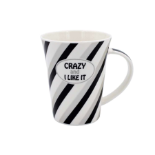 Porcelán bögre "Crazy and I like it" bögrék, csészék