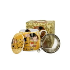  Porcelán bögre tetővel - 430ml - Klimt: The Kiss bögrék, csészék