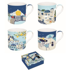 Porcelán bögreszett 4 db-os 300ml, dobozban, Sea Dreams, Atmosphere konyhai eszköz