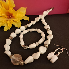  Porcelán és Hegyikristály szett   /8834/ ékszer szett