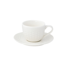  Porcelán eszpresszócsésze+alj 110ml,Drops White bögrék, csészék