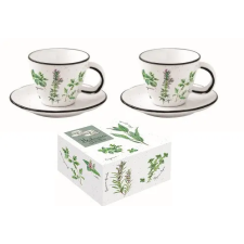  Porcelán eszpresszócsésze+alj 120ml,dobozban,Herbarium bögrék, csészék