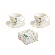 Porcelán eszpresszócsésze+alj 120ml, dobozban, Mille Fleurs bögrék, csészék