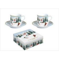 Porcelán eszpresszócsésze+alj 2 személyes,100ml, dobozban, Chalet bögrék, csészék