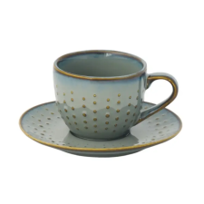  Porcelán eszpresszós csésze és alj 110ml, Drops Celadon bögrék, csészék