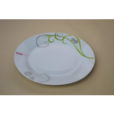 PORCELÁN KEREK LAPOSTÁNYÉR 23CM GRETA tányér és evőeszköz