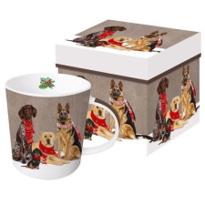 Porcelánbögre 0,35l, dobozban, Scarf Dogs bögrék, csészék