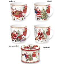 Porcelánbögre 350ml, fémdobozban, Christmas Memories bögrék, csészék
