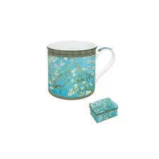 Porcelánbögre dobozban, 300ml, Van Gogh: Mandulavirágzás bögrék, csészék