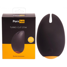  Pornhub Turbo Clit stim - akkus, csiklóvibrátor (fekete-sárga) szexjáték