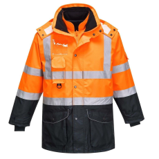 Portwest 7 az 1-ben HiVis Contrast Traffic Protective Jacket-S426 Orange 4XL