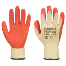 Portwest A100 Mártott latex védőkesztyű (sárga/narancs) (9/L) védőkesztyű