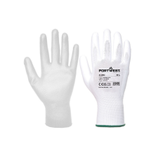 Portwest A120 Nylon védőkesztyű PU tenyérmártott fehér 2XL védőkesztyű